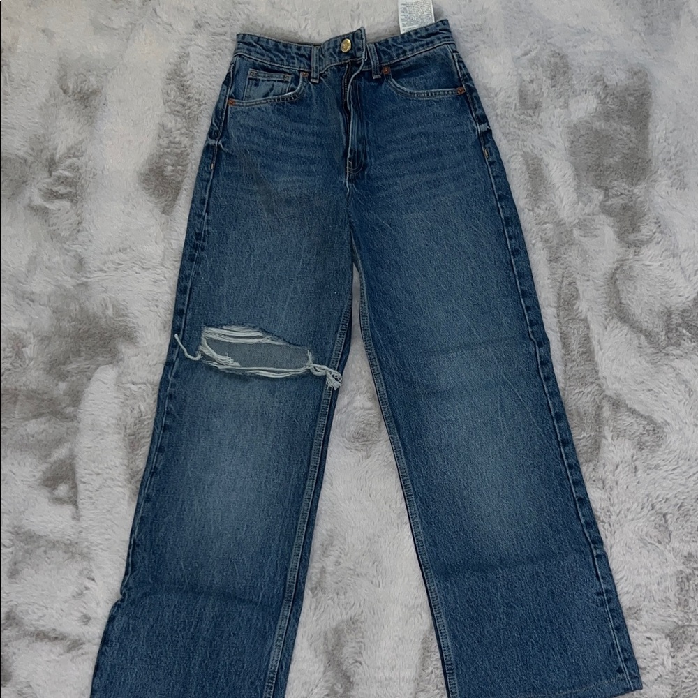 Zara Blue Boyfriend Jeans